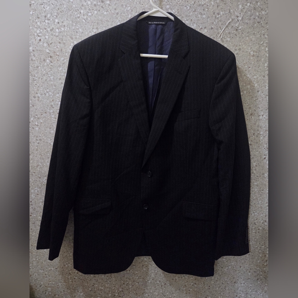 Jack Victor Navy Blue Pinstripe Blazer 100% Wool – Mens Sport Coat Sz 42L
